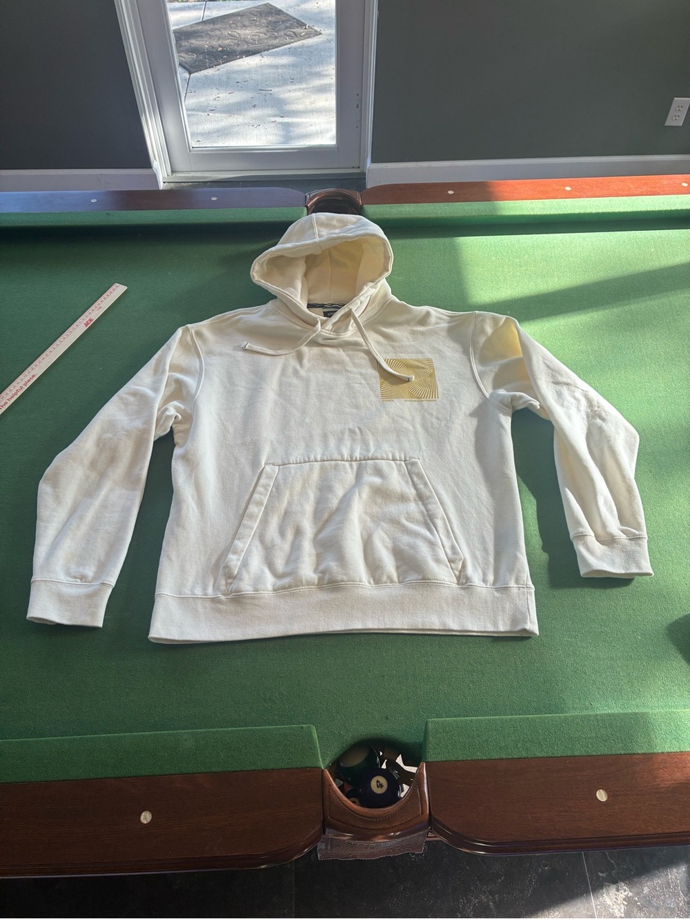 STANCE Established Hoodie Bone White Cream Men’s XL Sweater Top Surf Skate Wear